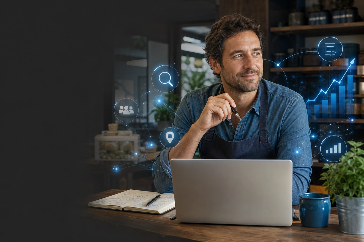 Entrepreneur français et dirigeant de TPE développant sa visibilité avec 7 Dragons