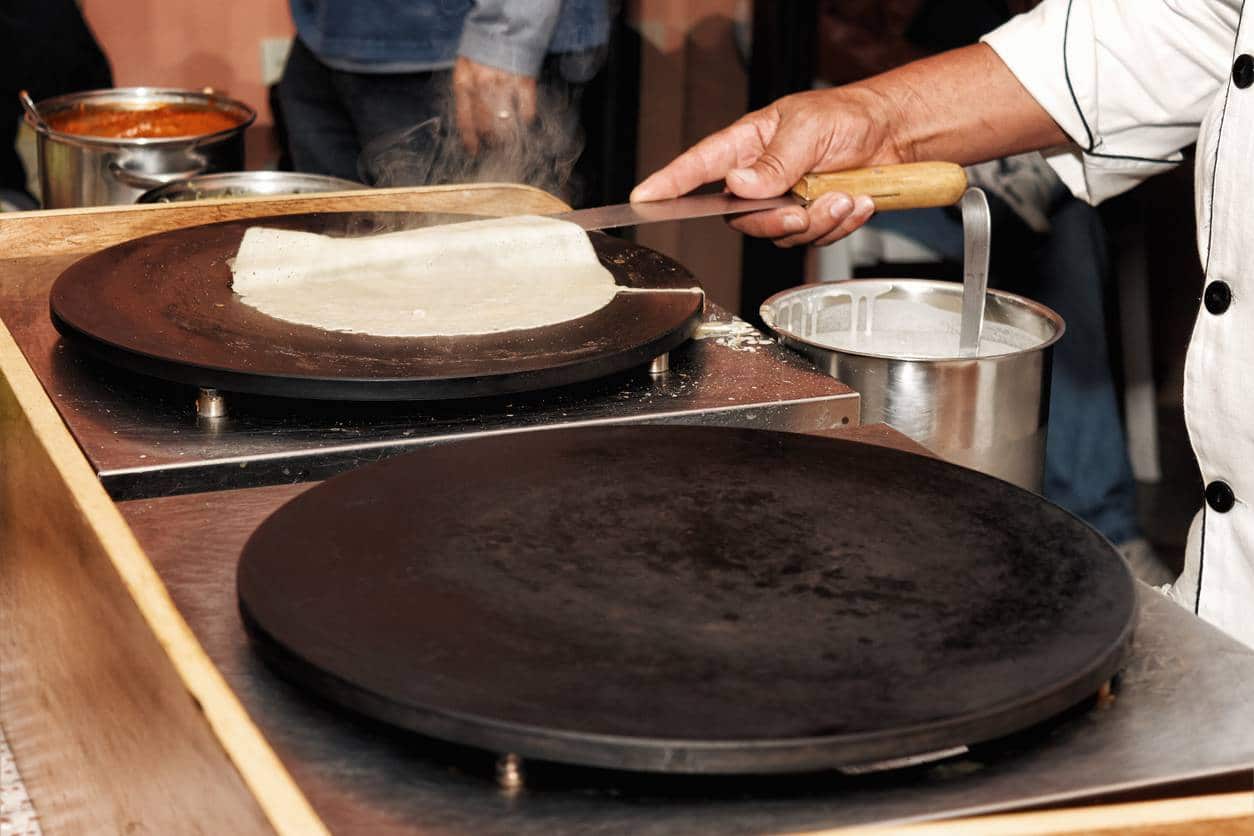 restaurant en été crêpière
